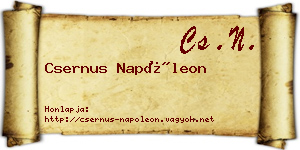 Csernus Napóleon névjegykártya